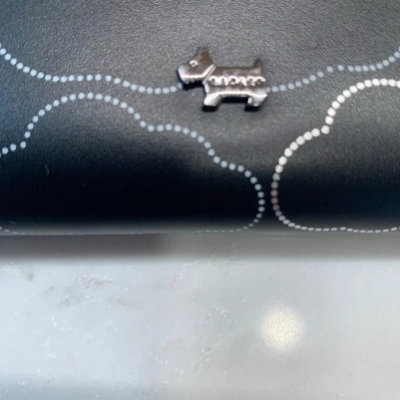 NEW RADLEY LONDON Scottie Dog Black Wallet Silver Clouds - Picture 4 of 7